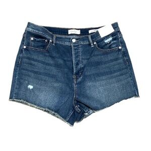 Jessica Simpson shorts Ventura high waist 16 distressed frayed denim jean NEW